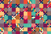 Abstract floral wallpaper with vector-style illustrated flower design